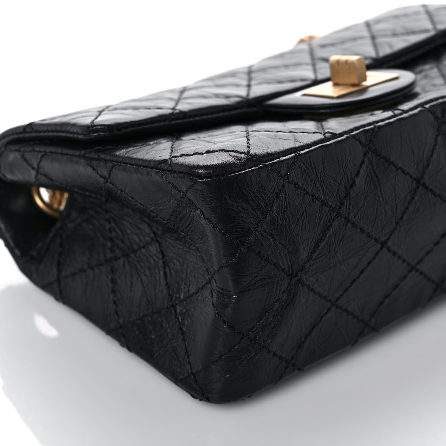 Chanel Aged Calfskin Quilted 2.55 Reissue Mini Flap Black 8 of 11