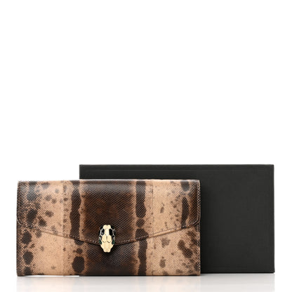Bulgari Karung Calfskin Serpenti Forever Long Wallet Brown 8 of 8