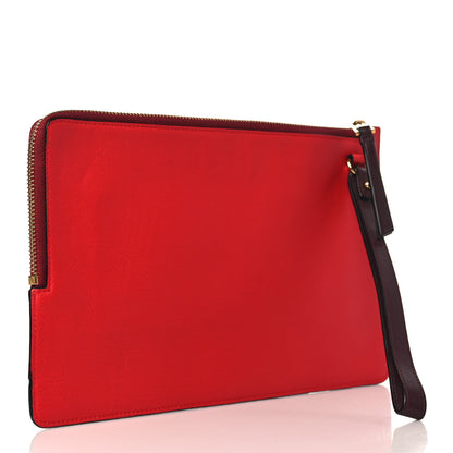 Loewe Calfskin Puzzle Flat Pouch Red 3 of 7