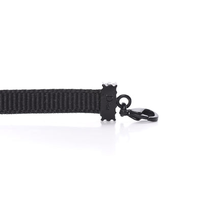 Christian Dior Grosgrain Ribbon Crystal J'Adior Logo Choker Necklace Black 4 of 5