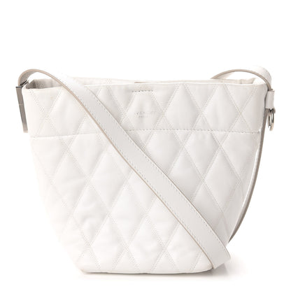 Givenchy Lambskin Quilted Mini GV Bucket Bag White 1 of 11