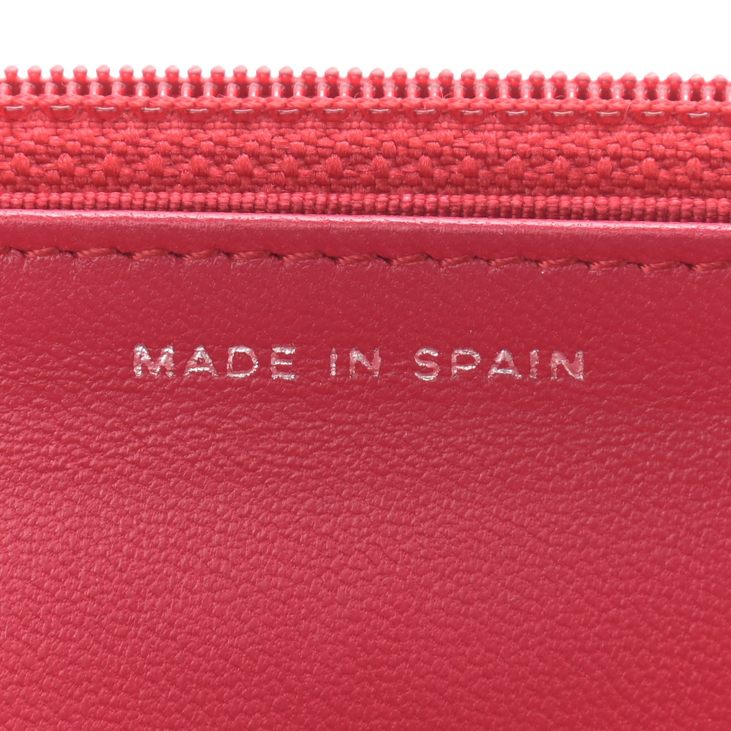 Lambskin Quilted Wallet On Chain WOC Dark Pink