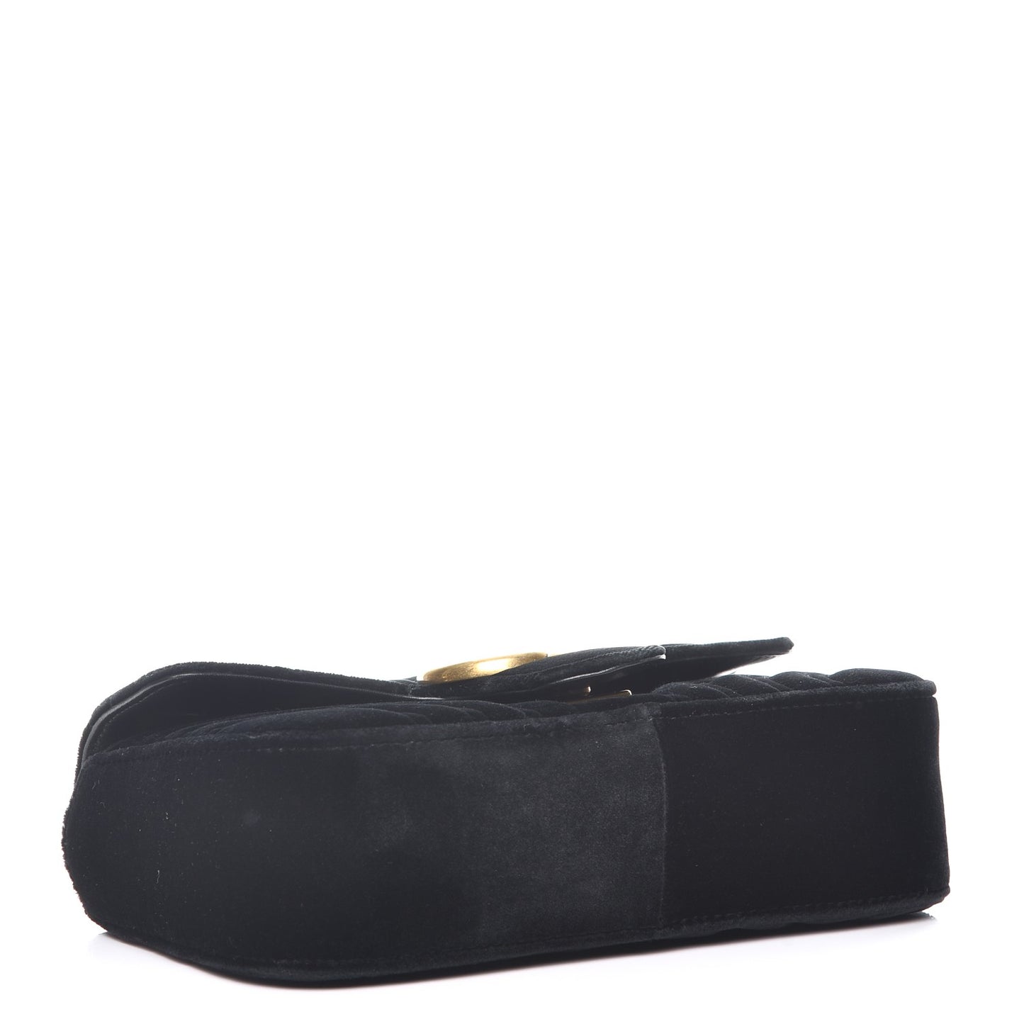 Velvet Matelasse Mini GG Marmont Shoulder Bag Black