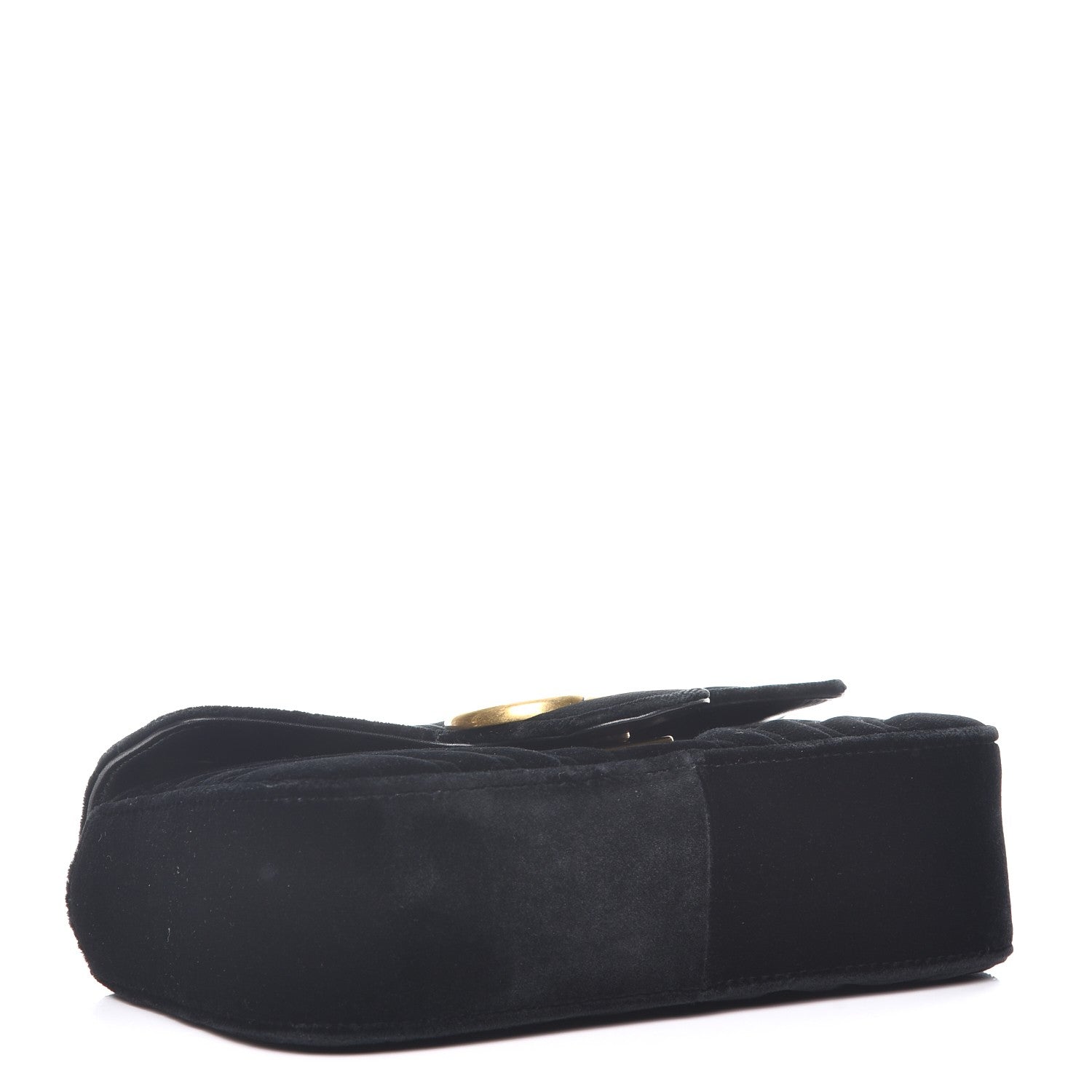 Gucci Velvet Matelasse Mini GG Marmont Shoulder Bag Black 4 of 15