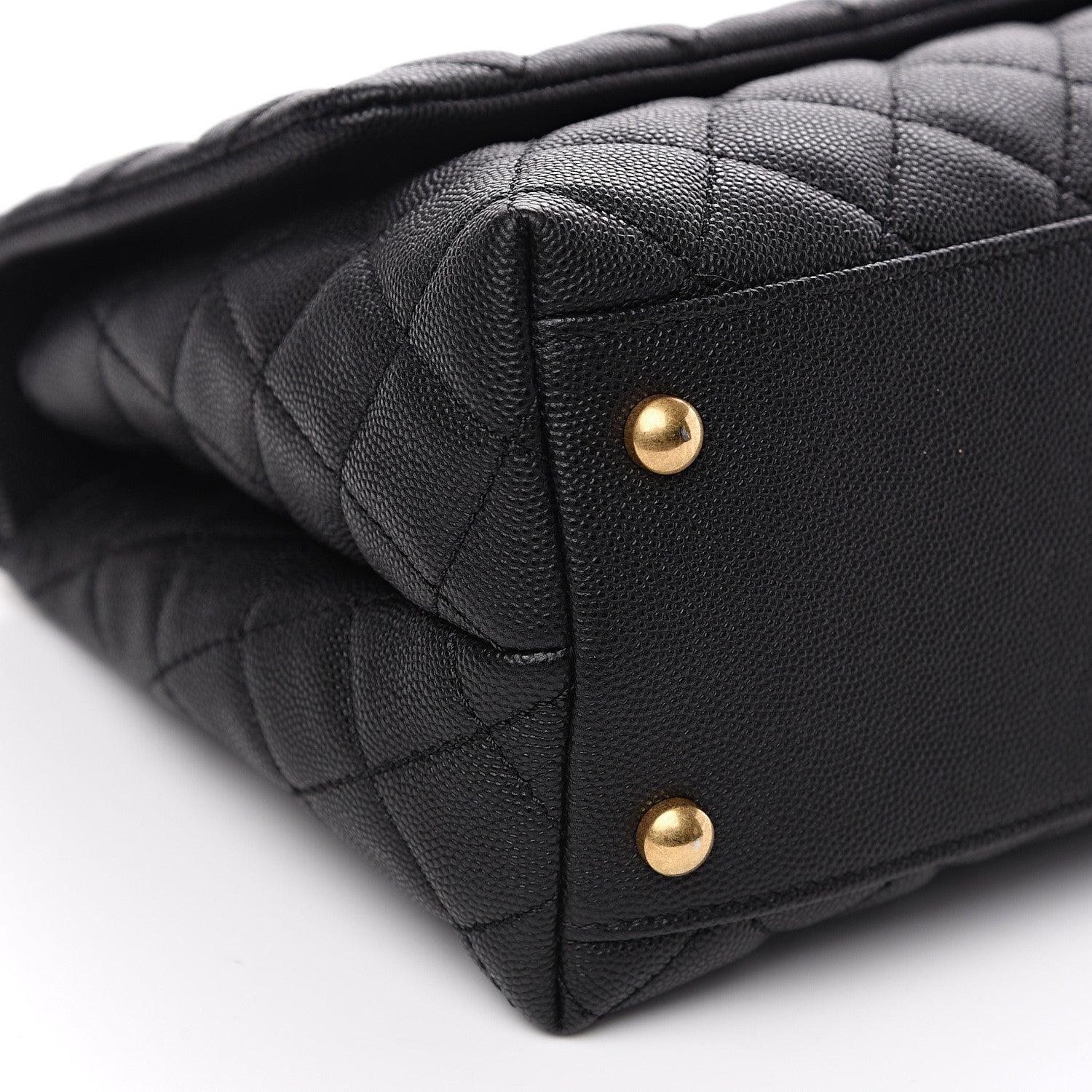 Chanel Caviar Lizard Embossed Quilted Small Coco Handle Flap Black 4 of 10