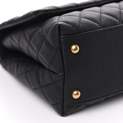 Chanel Caviar Lizard Embossed Quilted Small Coco Handle Flap Black 4 of 10