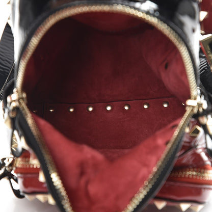 Valentino Garavani Patent Mini Rockstud Backpack Scarlet Black 5 of 6
