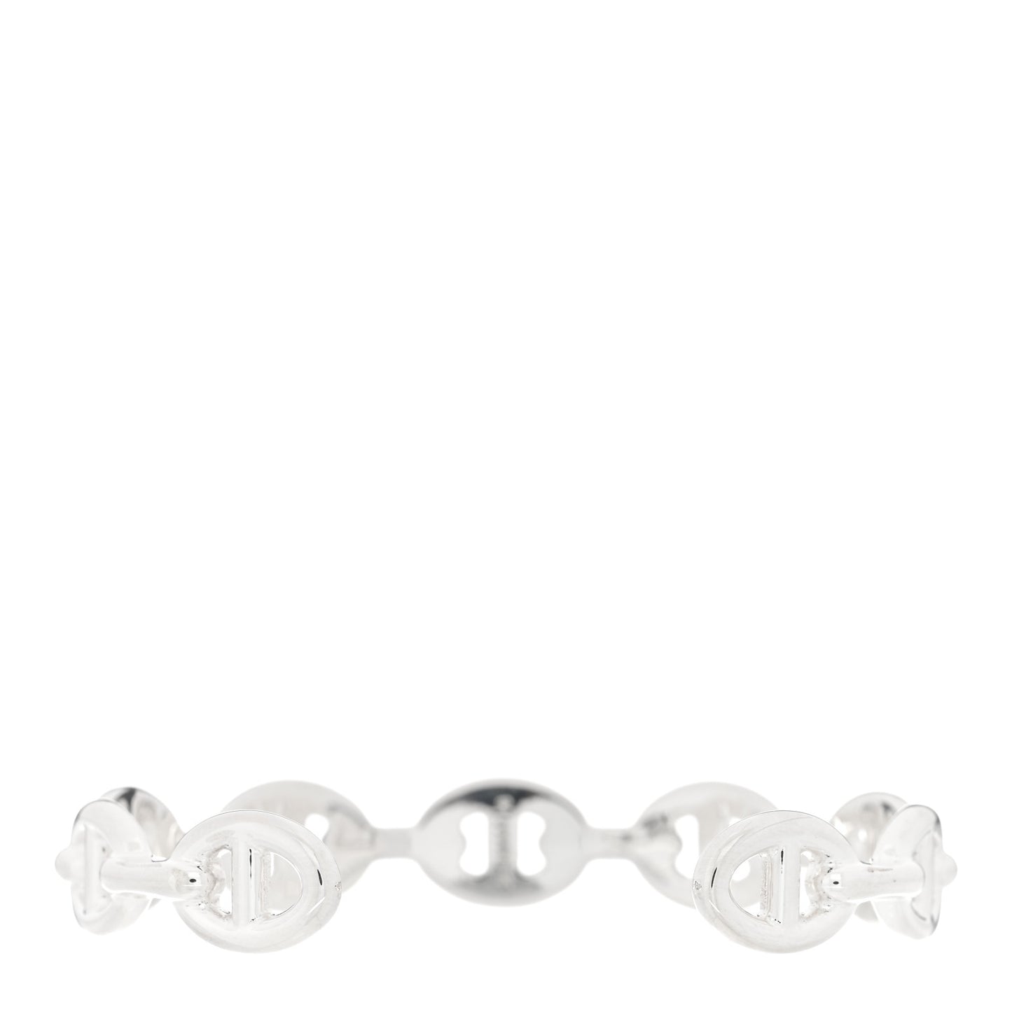 Sterling Silver MM Chaine d'Ancre Enchainee Cuff Bracelet ST