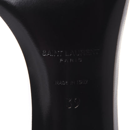 Saint Laurent Pearl Embellished Wrap Pumps 39 White 8 of 10