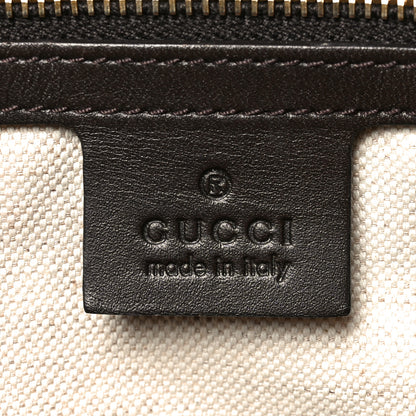 Gucci Monogram Selleria Calfskin Vintage Web Medium Boston Beige Ebony Cocoa 6 of 10