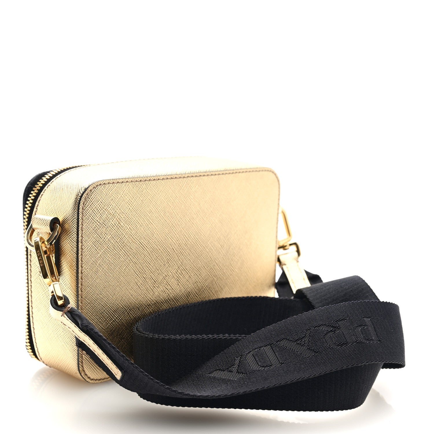 Prada Saffiano Travel Small Brique Crossbody Bag Platino 1792776