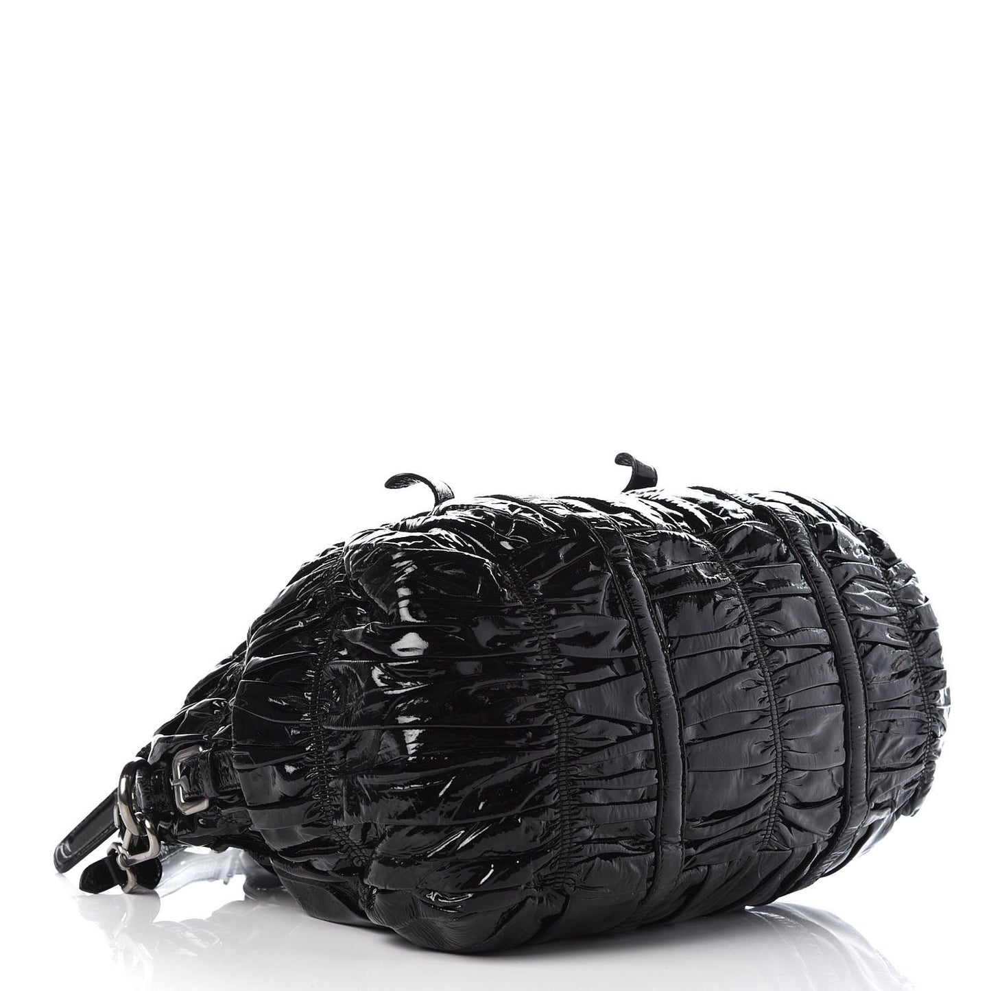 Vernice Gaufre Tote Black