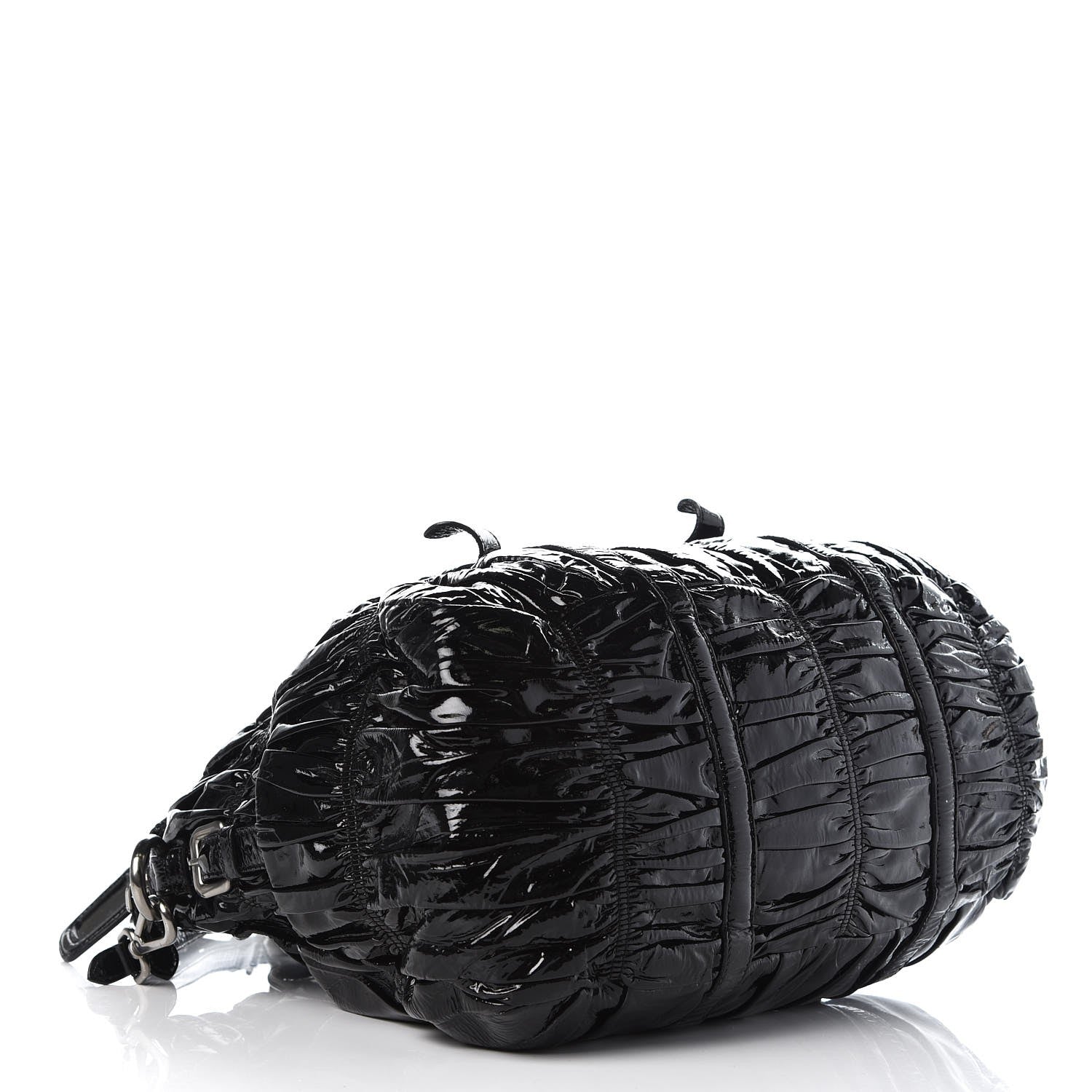 Prada Vernice Gaufre Tote Black 5 of 12