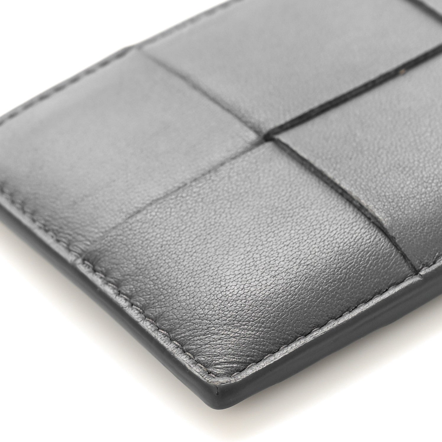 Bottega Veneta Nappa Intreccio Cassette Credit Card Holder Thunder 6 of 7