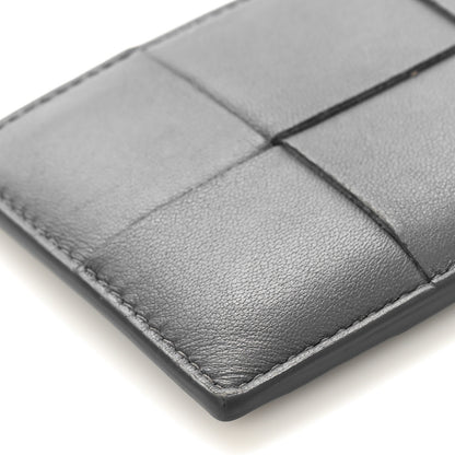 Bottega Veneta Nappa Intreccio Cassette Credit Card Holder Thunder 6 of 7