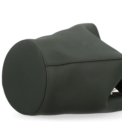 Khaite Pebbled Sport Calfskin Small Lotus Tote Bottle Green 9 of 9
