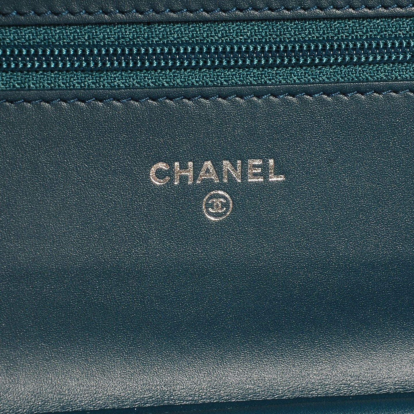 Velvet Quilted Boy Wallet On Chain WOC Turquoise