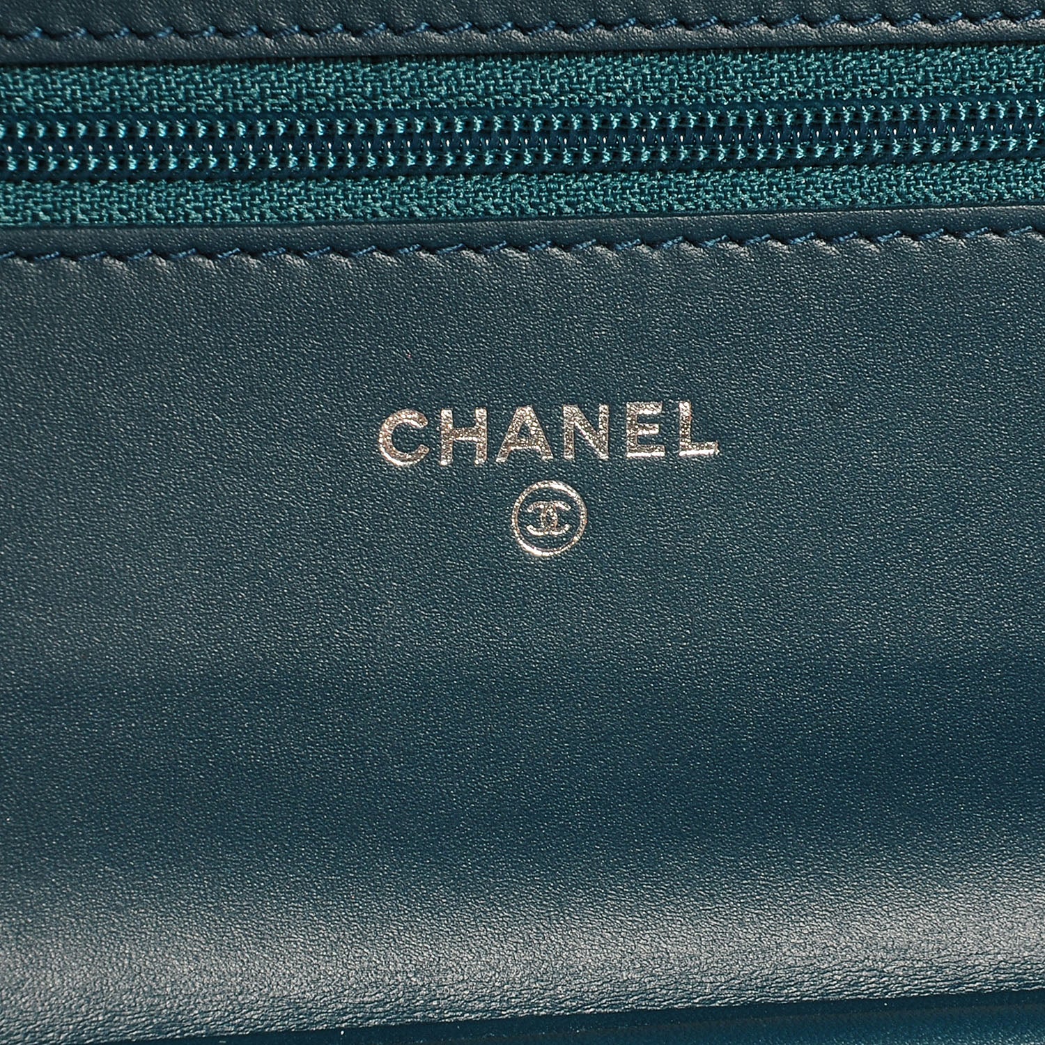 Chanel Velvet Quilted Boy Wallet On Chain WOC Turquoise 6 of 8