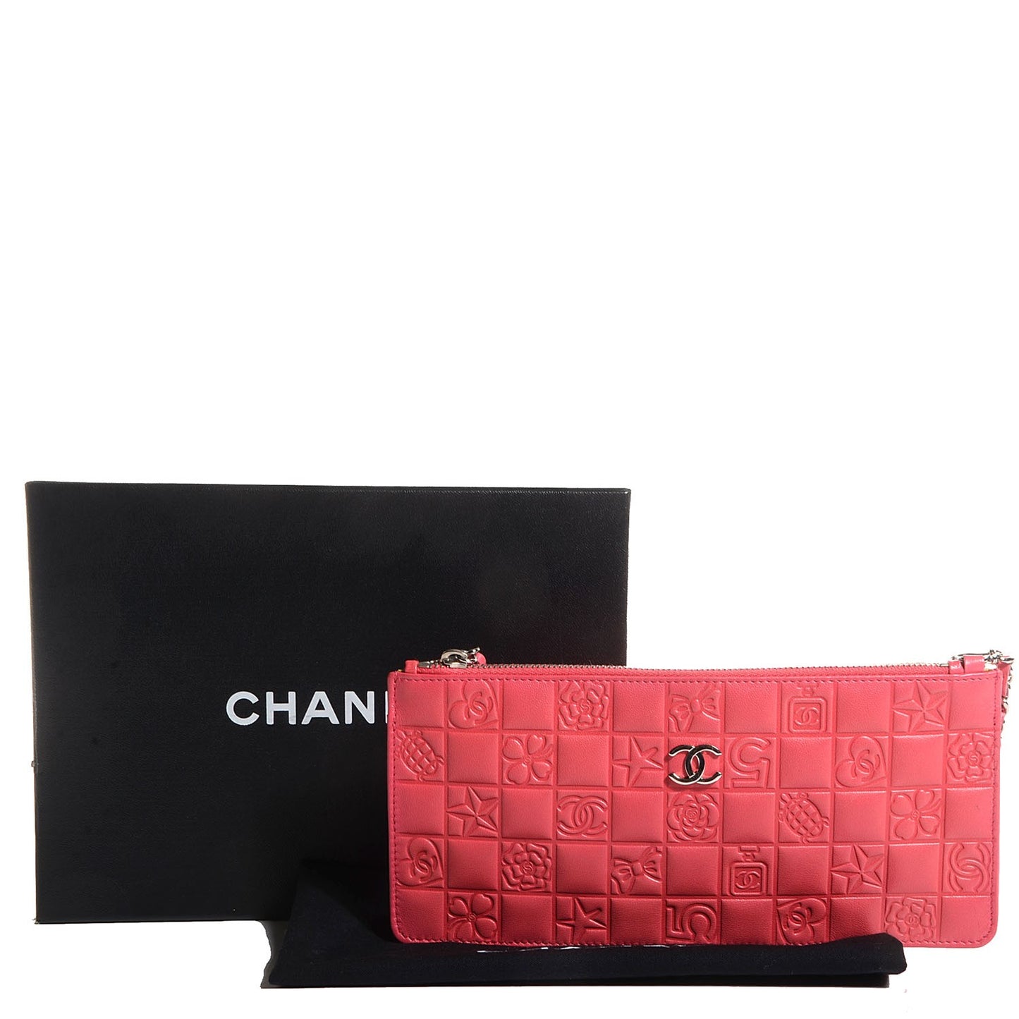 Lambskin Precious Symbols Pochette Coral