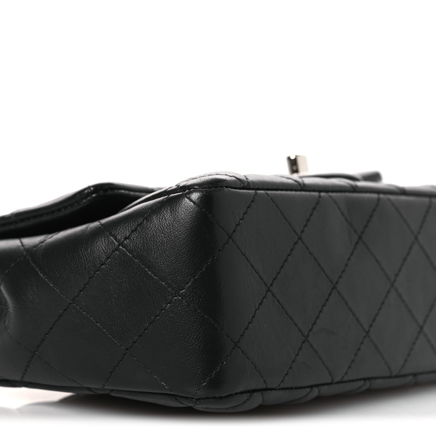 Chanel Lambskin Quilted Mini Rectangular Flap Black 9 of 13