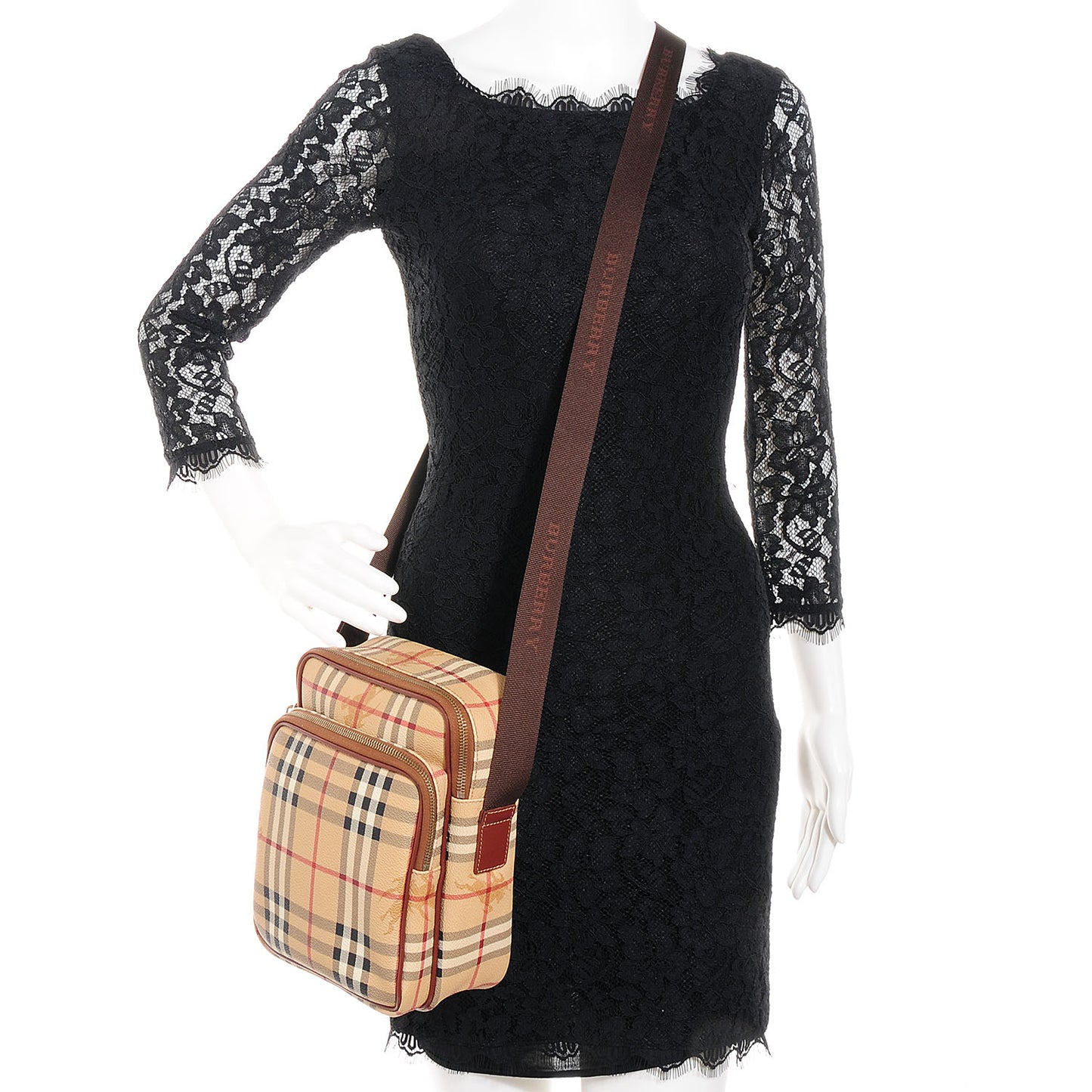 Haymarket Check Small Messenger Brown