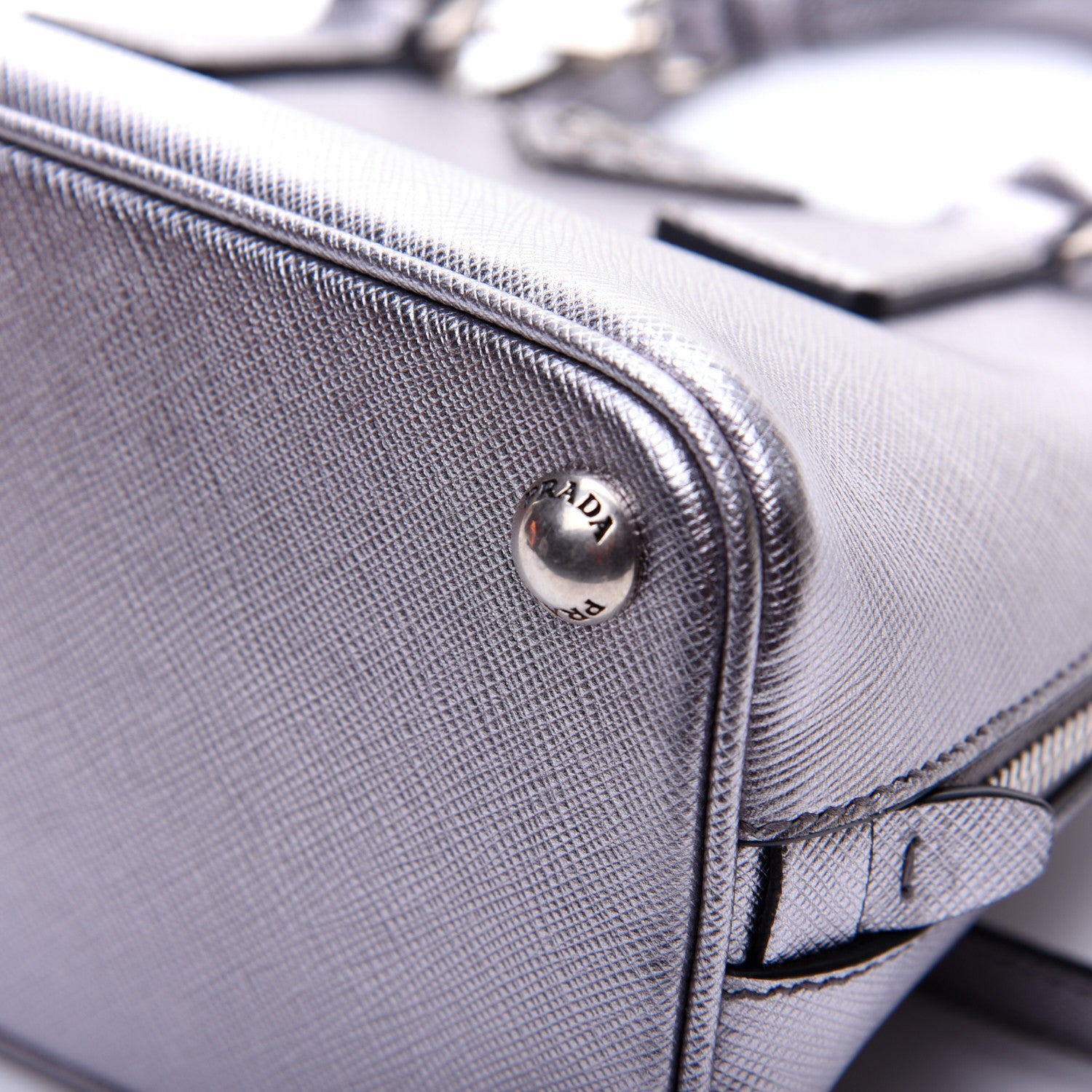 Prada Saffiano Lux Small Promenade Tote Cromo 11 of 12