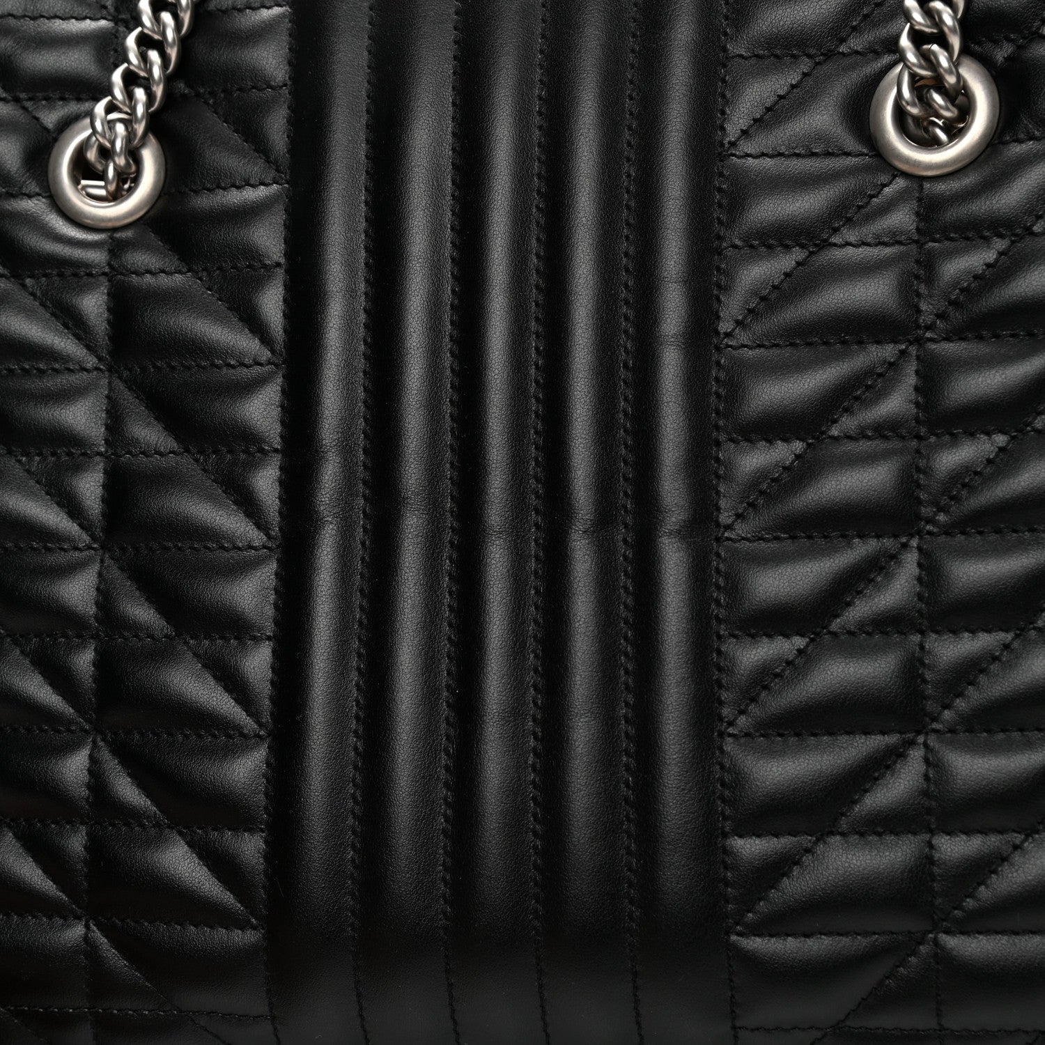 Gucci Calfskin Matelasse Aria Medium GG Marmont Shoulder Tote Black 12 of 14