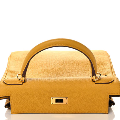 Hermes Taurillon Clemence Kelly Retourne 28 Jaune Ambre 19 of 42
