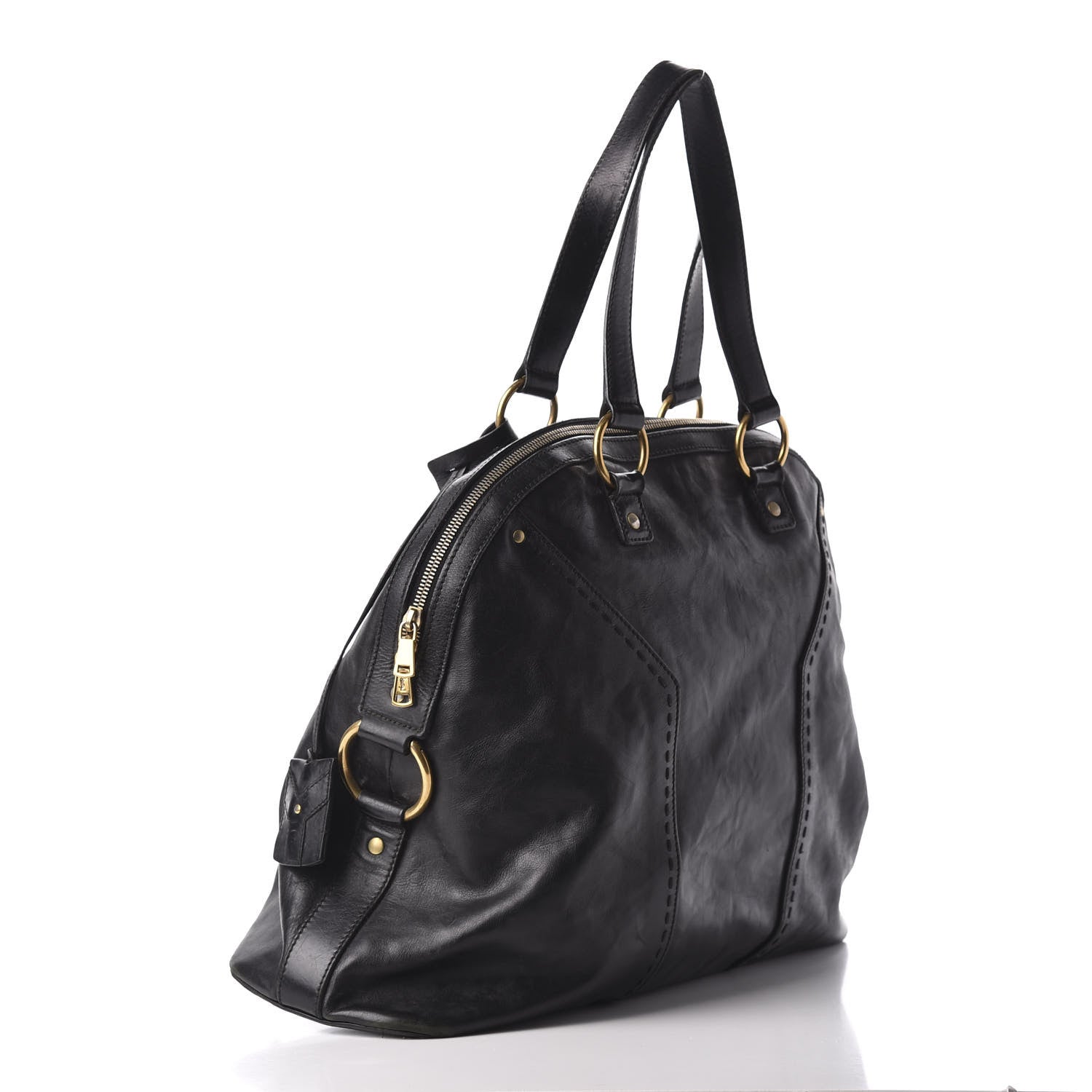 Saint Laurent Calfskin Oversized Muse Black 3 of 9