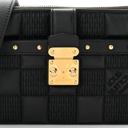Louis Vuitton LOUIS VUITTON Damier Quilt Lambskin Troca Pochette Black 7 of 10