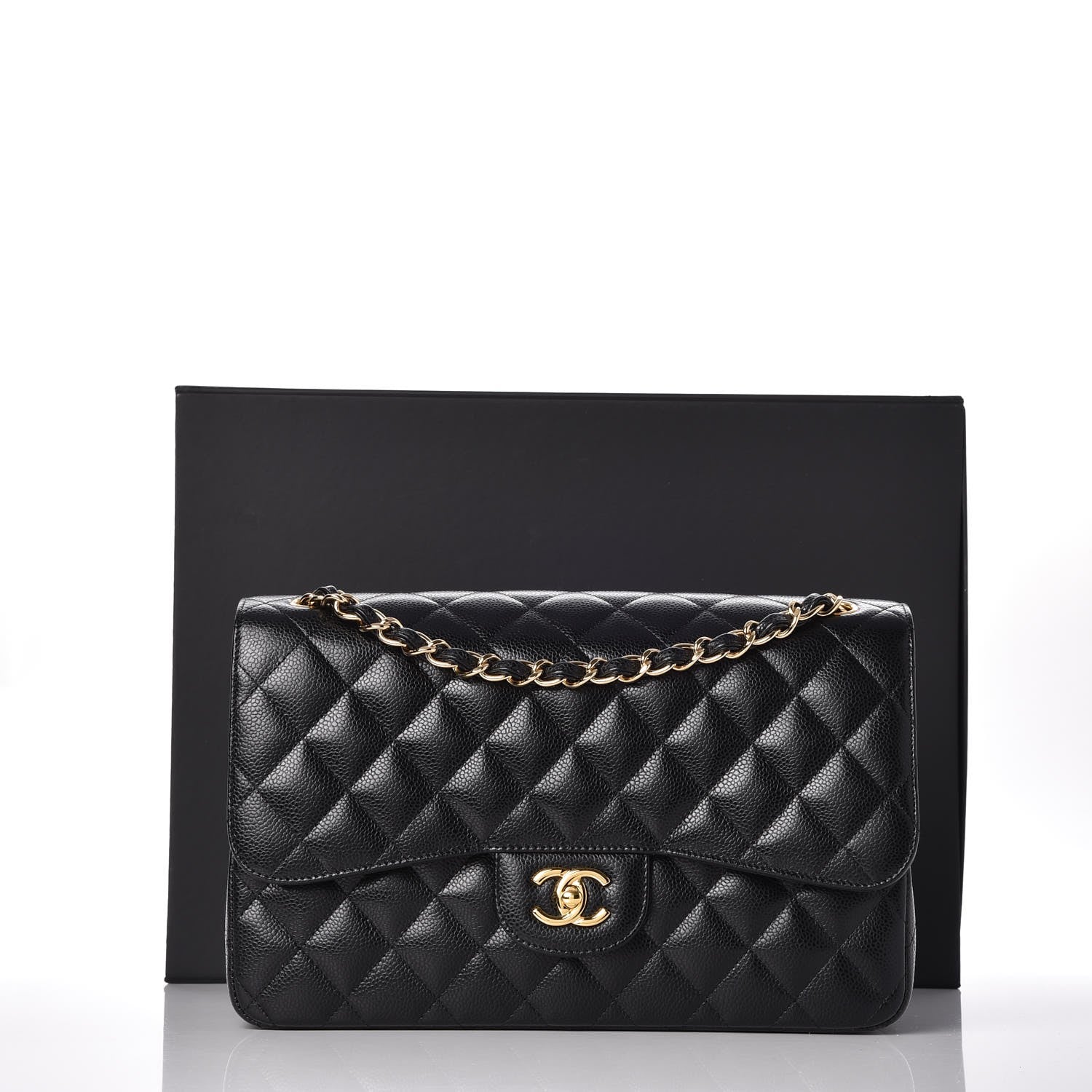 Chanel Caviar Quilted Jumbo Double Flap Black 8 of 8
