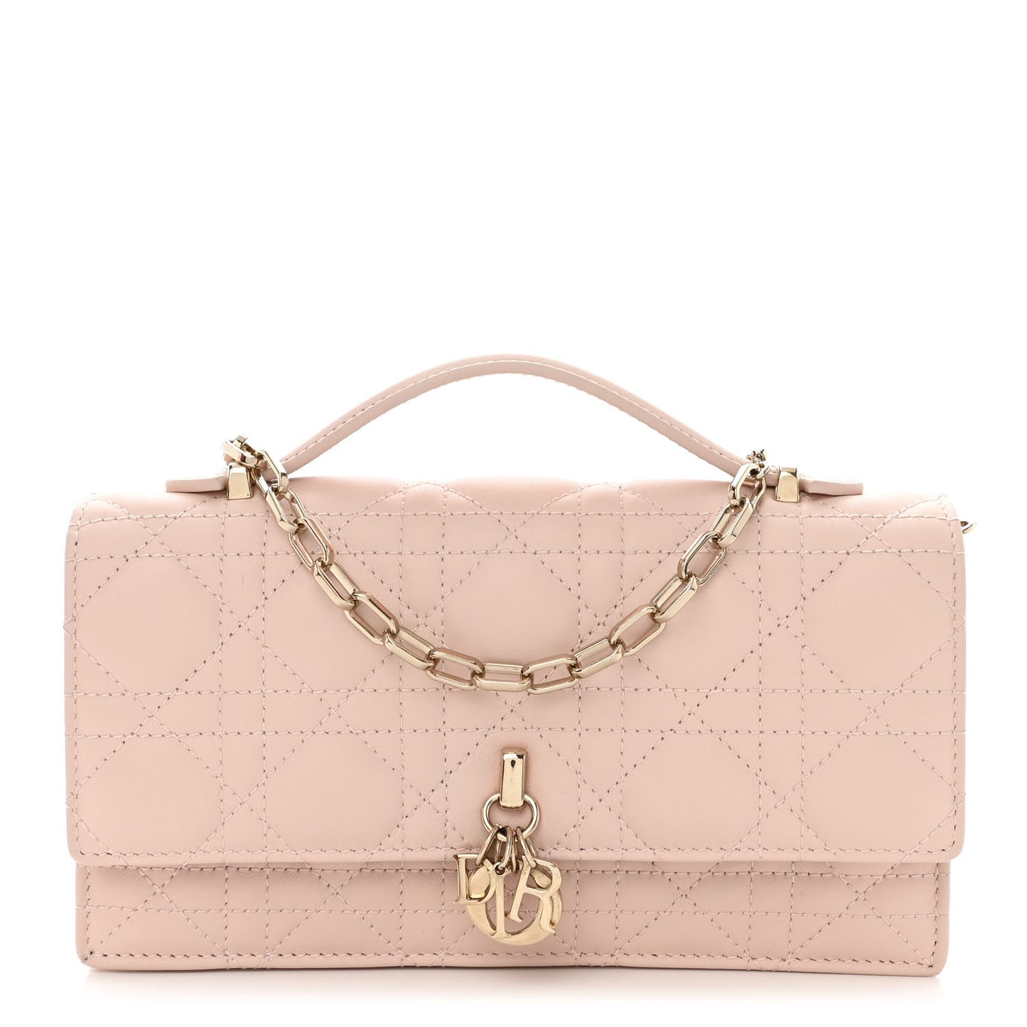 Lambskin Cannage Mini My Dior Bag Rose Poudre