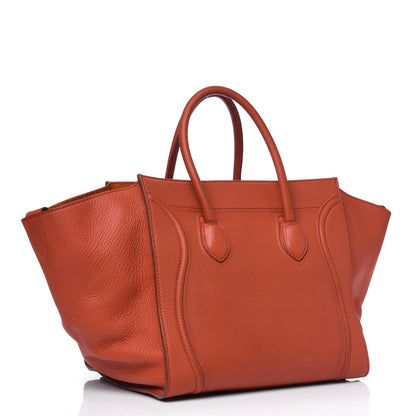 Celine Supple Calfskin Large Phantom Luggage Orange 2 of 8