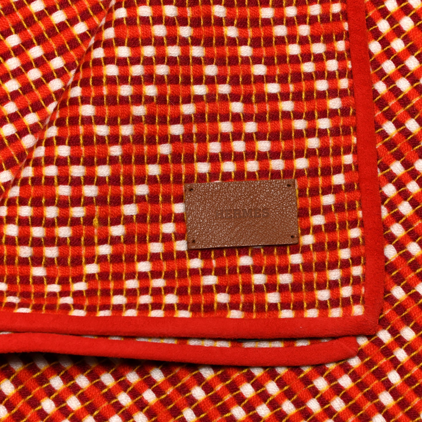 Cashmere Woven Suede Goatskin Pique-Nique Blanket