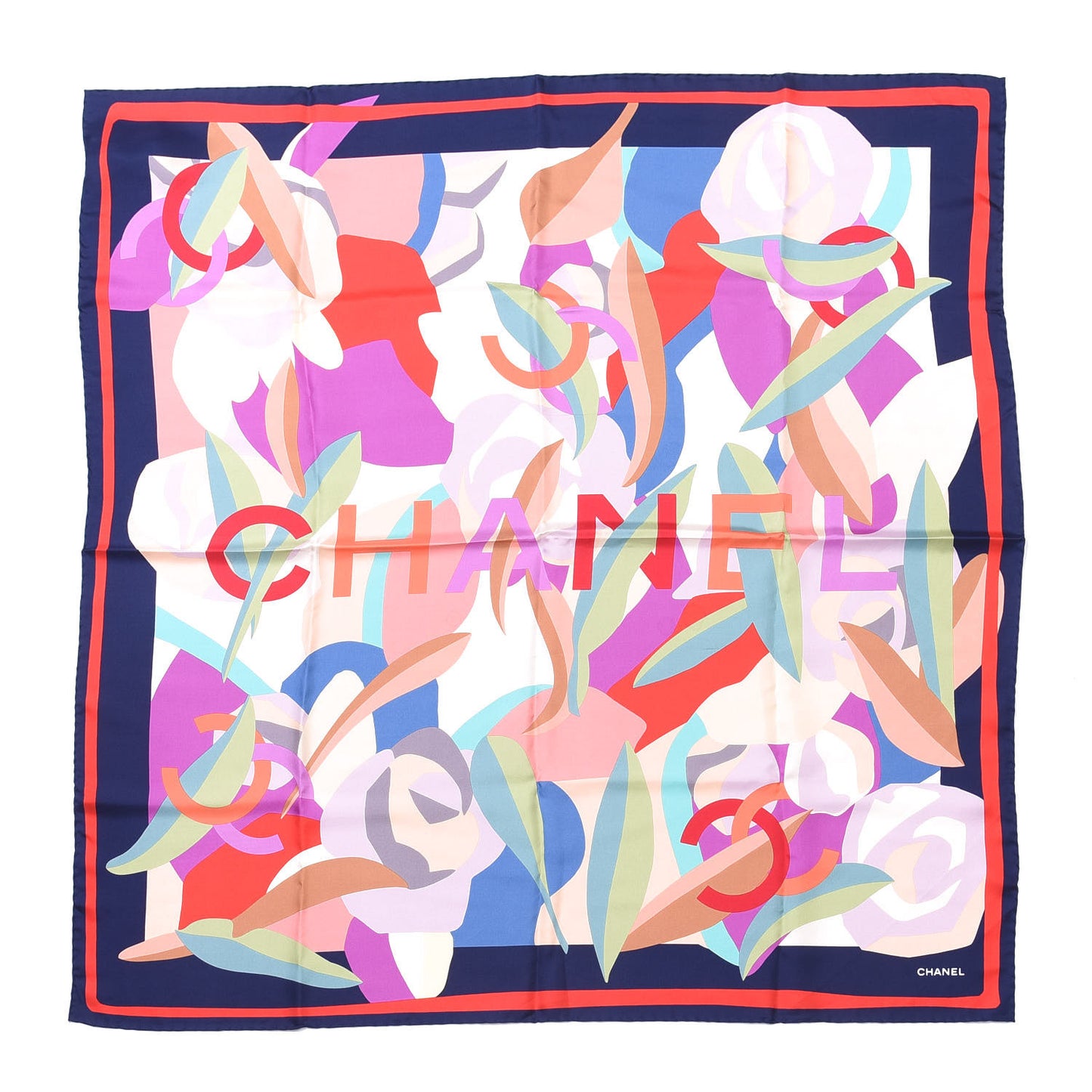 Silk Logo Scarf Marine