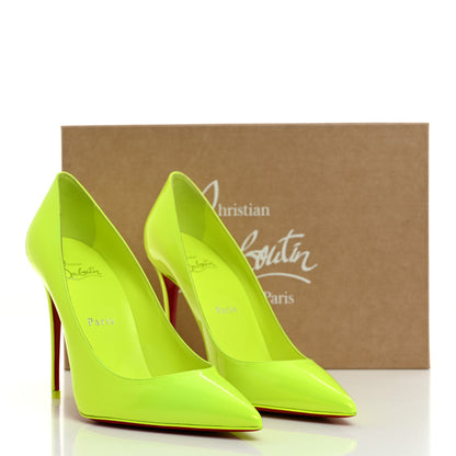 Christian Louboutin Patent Perle So Kate 100 Pumps 39.5 Fluo Yellow 8 of 8