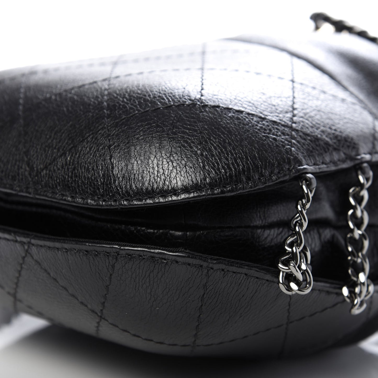 Calfskin Quilted Small Gabrielle Bucket Black