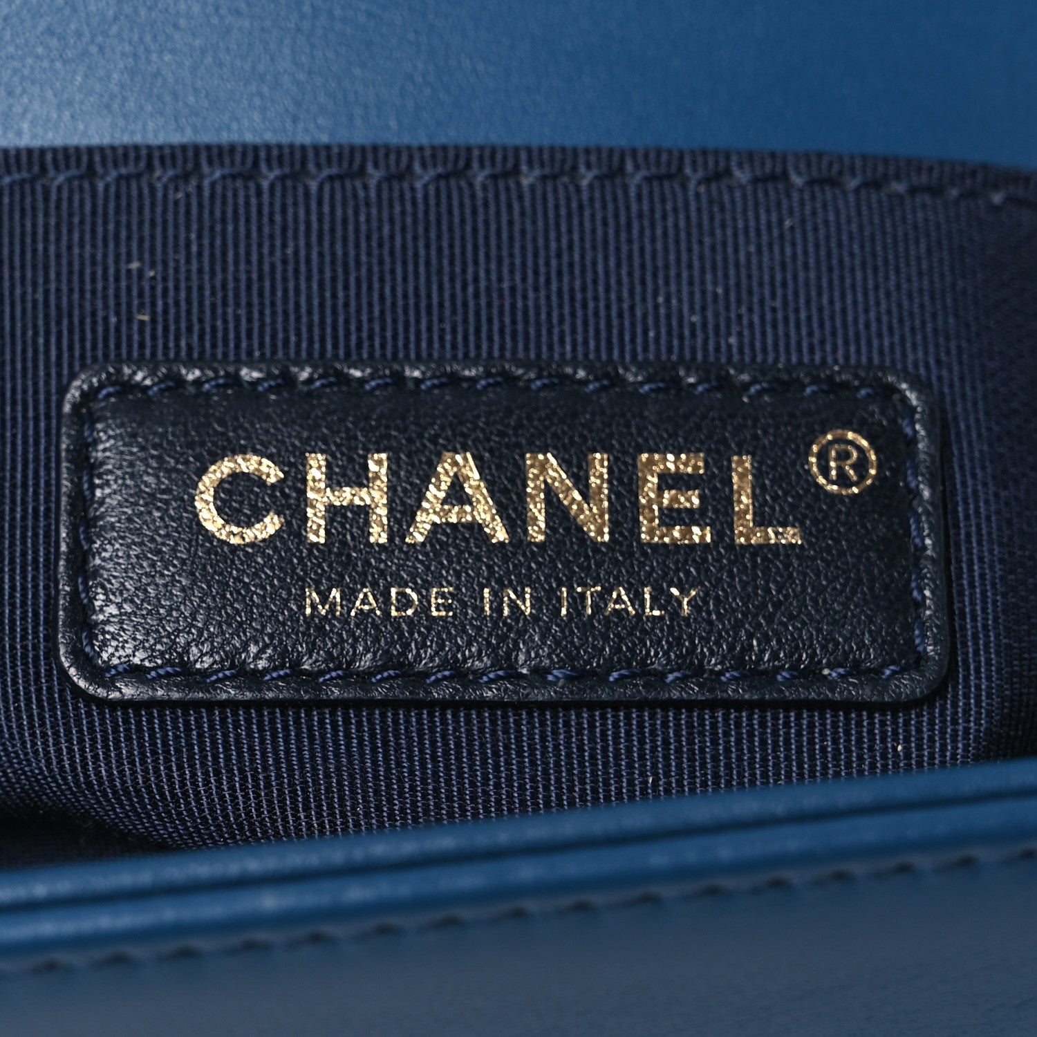 Chanel Calfskin Chevron Quilted Small Boy Flap Blue 6 of 12