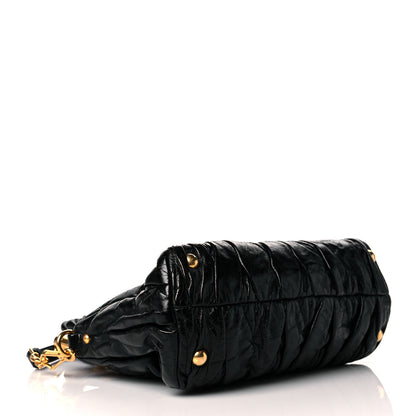 Miu Miu Nappa Matelasse Lux Top Handle Satchel Black 4 of 10