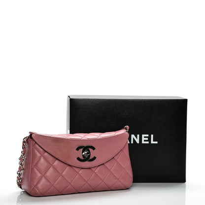 Chanel Lambskin Quilted CC Flap Dark Pink 8 of 11