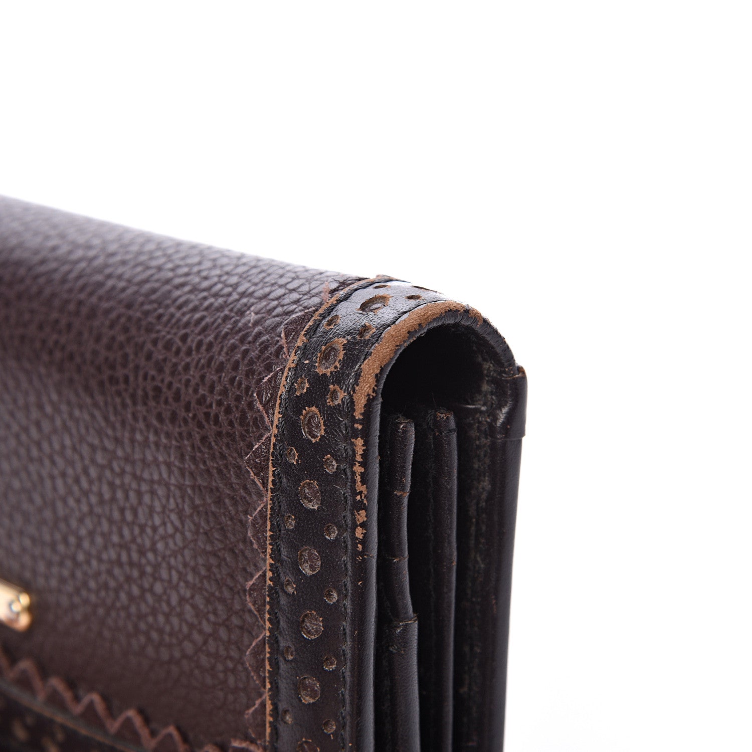 Burberry Grainy Calfskin Continental Wallet Dark Brown 15 of 17