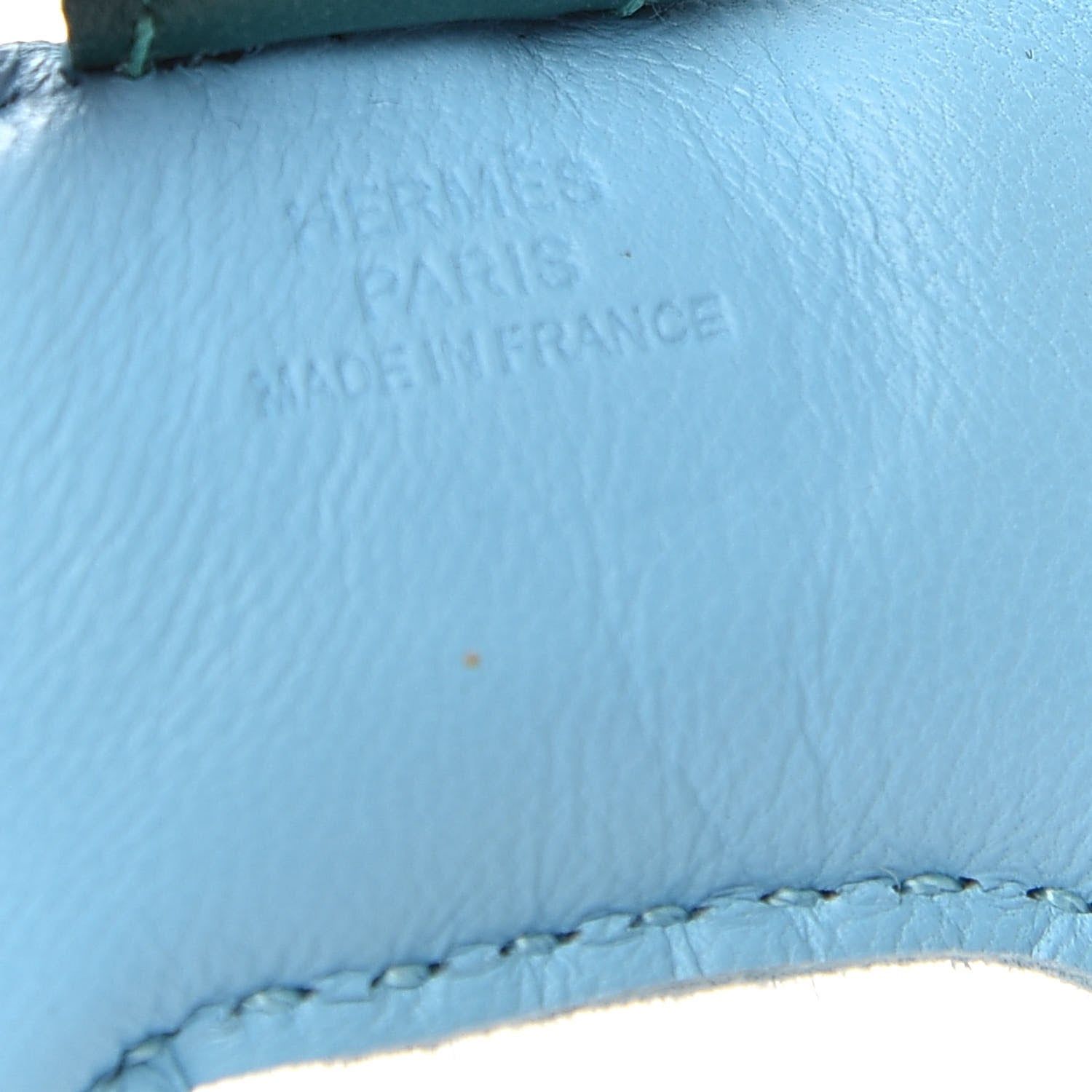 Hermes Milo Lambskin Grigri Rodeo Horse Bag Charm PM Celeste Malachite Craie 3 of 3