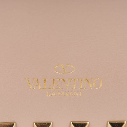 Valentino Garavani Vitello Mini Rockstud Flap Saddle Crossbody Bag Poudre 8 of 9