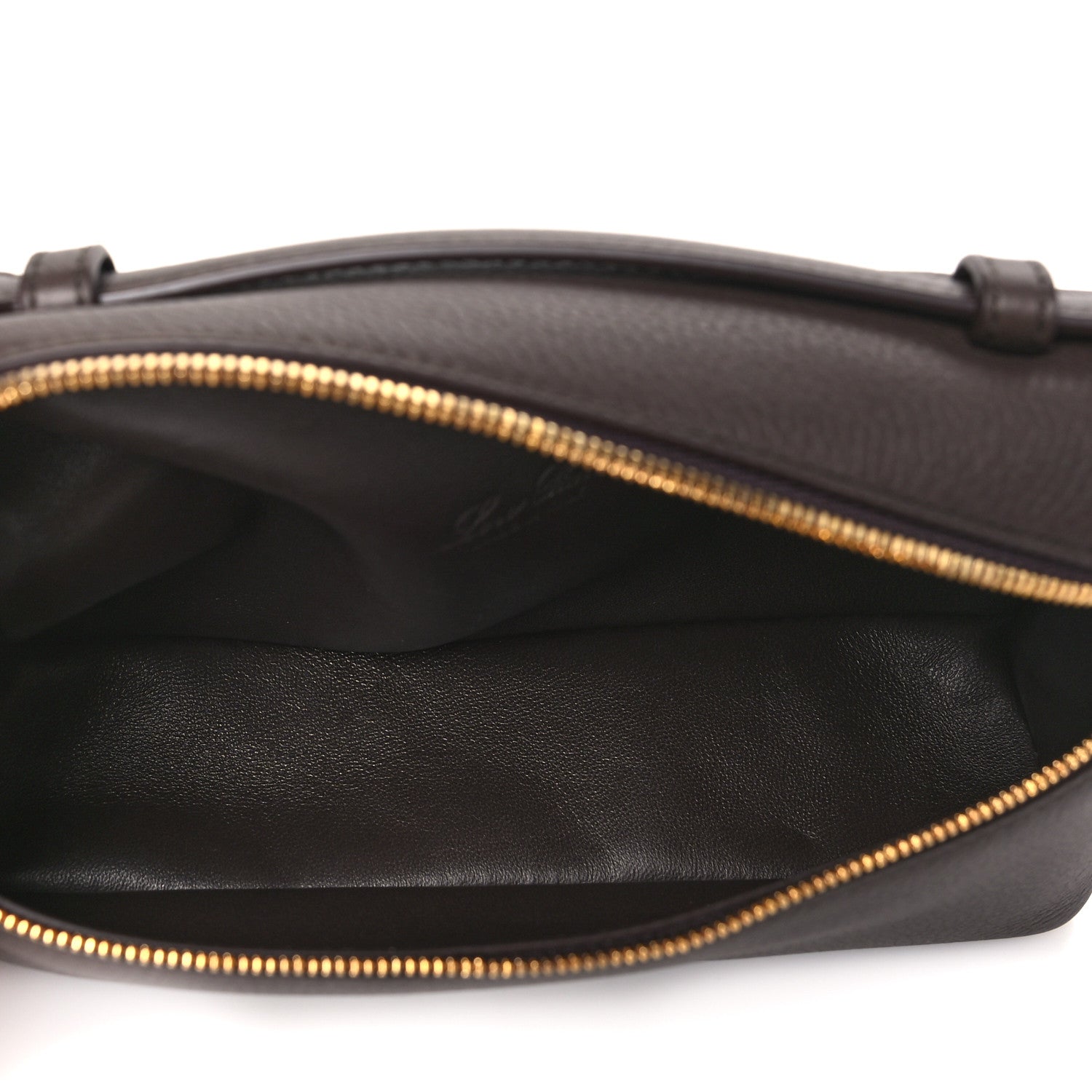 Loro Piana Grained Calfskin L19 Extra Pocket Pouch Dark Chocolate Liquorice 5 of 10