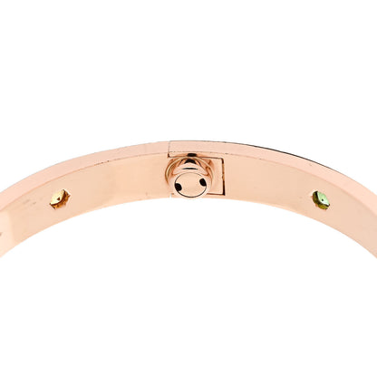 Cartier 18K Pink Gold Sapphire Garnet Amethyst LOVE Bracelet 17 8 of 9