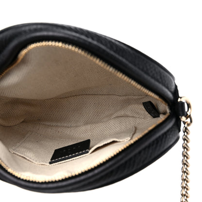 Gucci Pebbled Calfskin Mini Soho Chain Bag Black 5 of 9