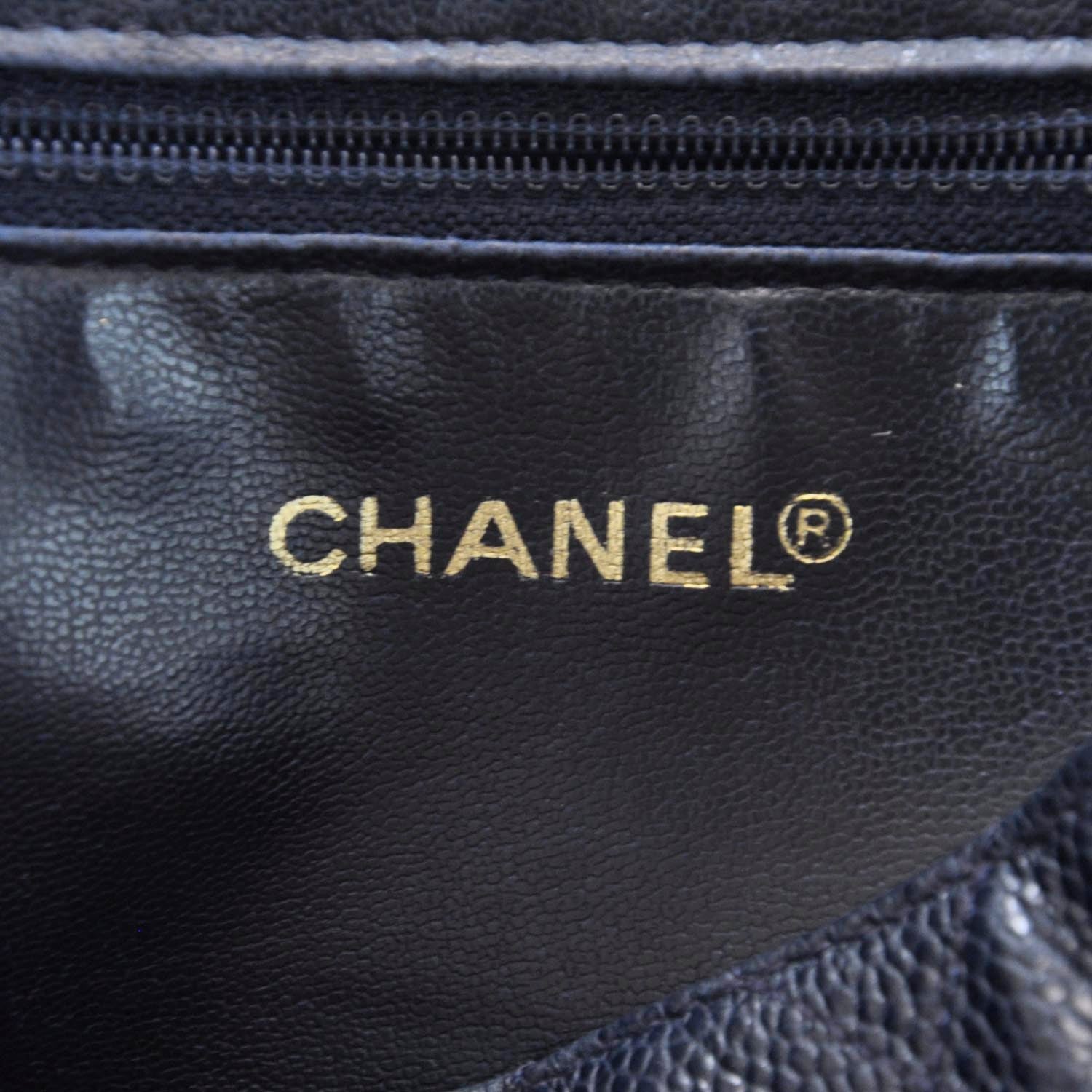 Chanel Caviar Quilted Backpack Navy Blue 8 of 10