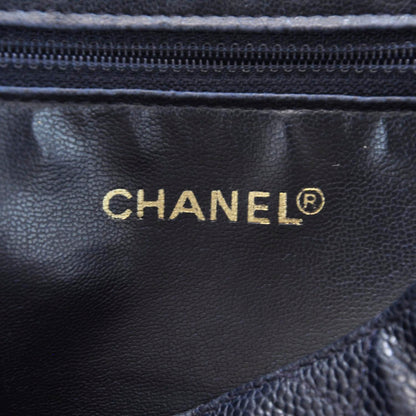 Chanel Caviar Quilted Backpack Navy Blue 8 of 10