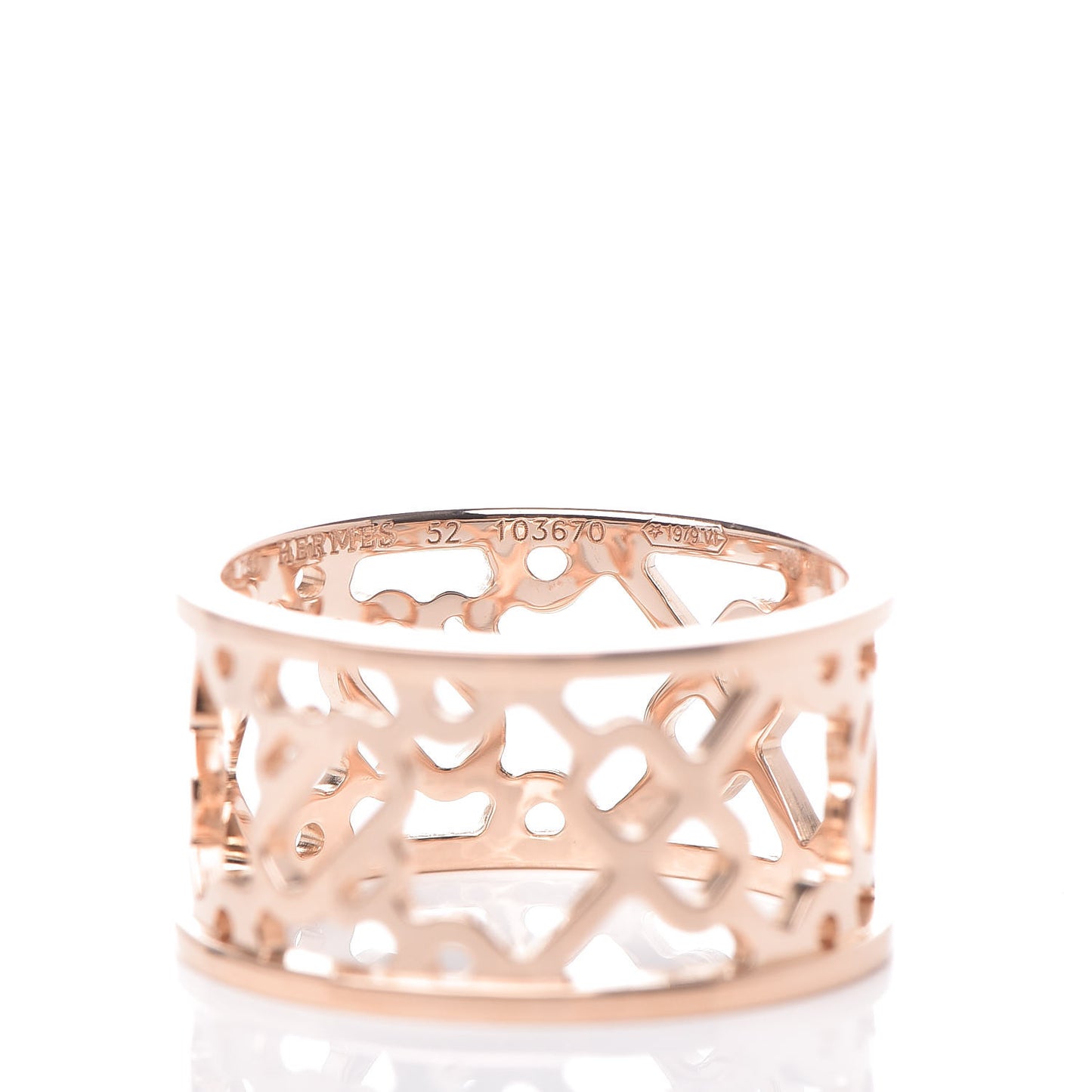18K Rose Gold Chaîne d'Ancre Passerelle Ring 52 6