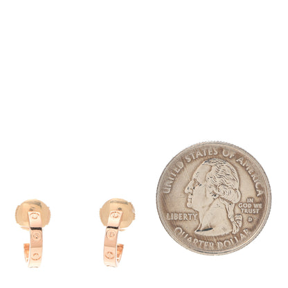Cartier 18K Pink Gold Small LOVE Hoop Earrings 2 of 6